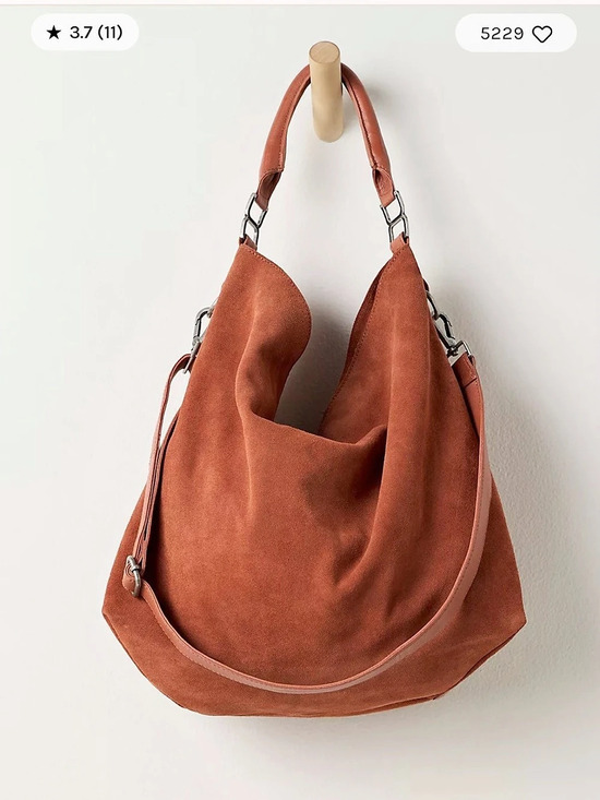 Free People Handbags - Free People Suzy Suede Large Tote Bag Brown NWT